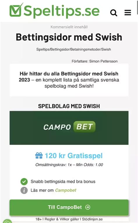 Bettingsidor med Swish .